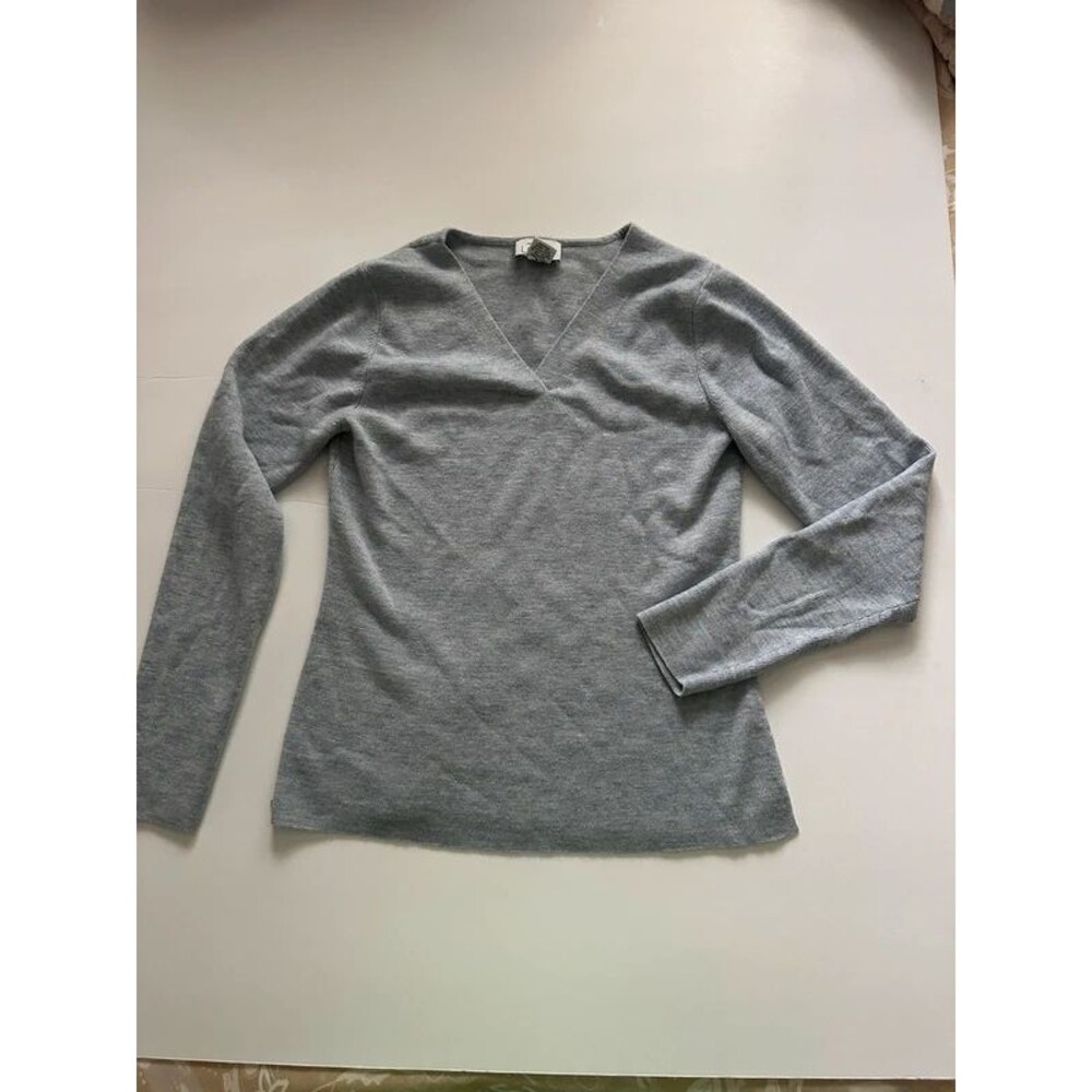 Y2K V Neck Wool Cashmere Blend Sweater